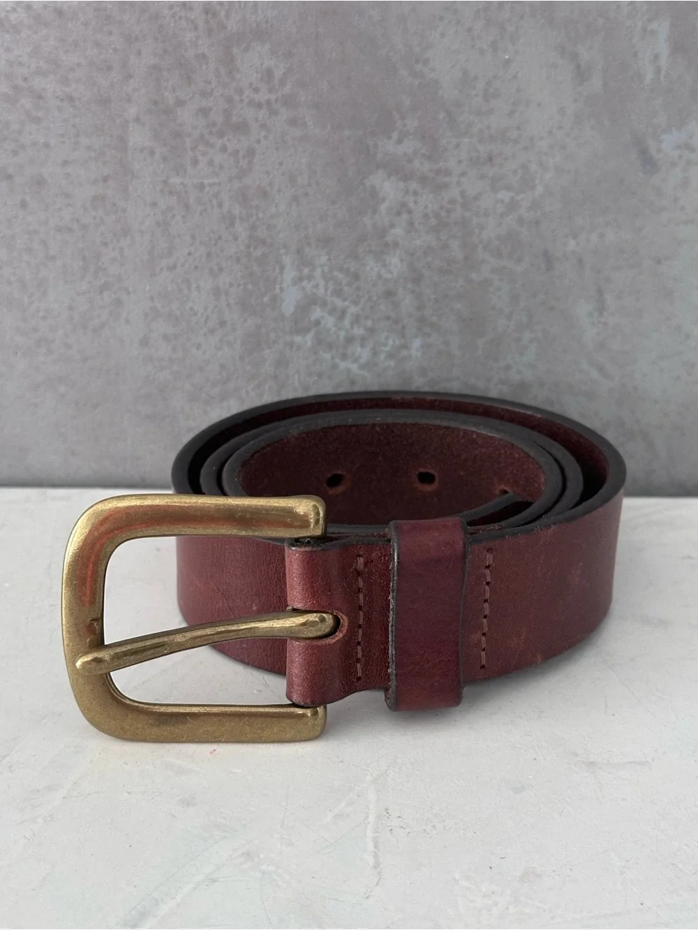 Vintage GAP Brown ITALIAN Leather Belt Size 30 USA Made